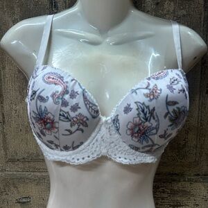 Victoria's Secret Paisley Floral Bra - White